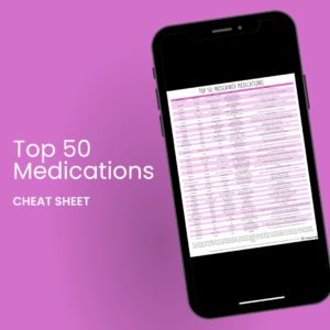 Top 50 Medications Cheat Sheet